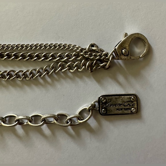 Vintage Kenneth Cole Gray Mother of Pearl Shell Necklace - Picture 10 of 13